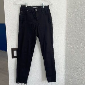 black jeans with small holes near pockets (made like that)